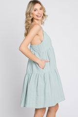 Mint Tiered Mini Dress