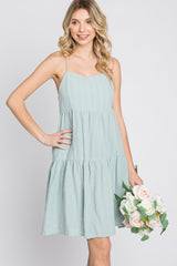 Mint Tiered Mini Dress