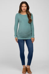 Jade Soft Knit Ruched Maternity Top