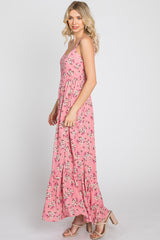 Pink Floral Maxi Dress