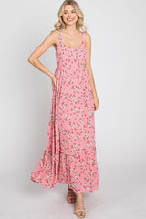 Pink Floral Maxi Dress