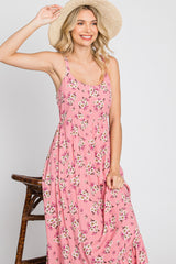 Pink Floral Maxi Dress