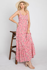 Pink Floral Maxi Dress