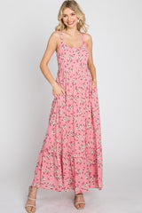 Pink Floral Maxi Dress