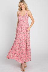 Pink Floral Maxi Dress