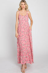 Pink Floral Maxi Dress