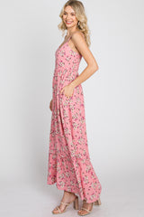 Pink Floral Maxi Dress