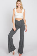 Charcoal Layered V-Front Leggings