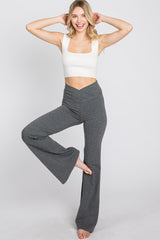 Charcoal Layered V-Front Leggings