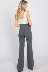 Charcoal Layered V-Front Leggings