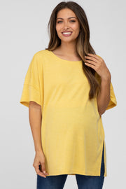 Yellow Knit Oversized Maternity Top