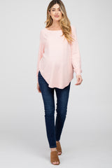 Light Pink Soft Maternity Sweater