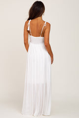 Ivory Crochet Lace Maxi Dress