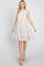 Ivory Floral Embroidered Tiered Dress