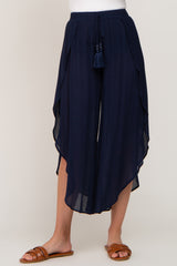 Navy Overlap Cover Up Pants