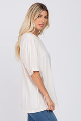 Ivory Basic Oversized Tee