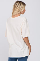 Ivory Basic Oversized Tee