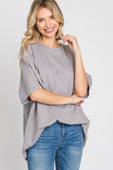 Grey Basic Oversized Tee