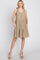 Light Olive Ditsy Floral Button Front Dress