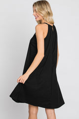 Black Halter Neck Swing Dress