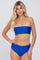 Royal Blue Strapless Lace Up Side Two-Piece Bikini Set