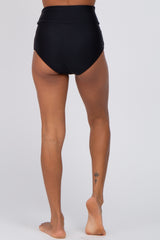 Black Crisscross High Waist Bikini Bottoms