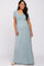 Light Blue Basic Maternity Maxi Dress