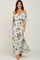 Sage Floral Off Shoulder Maxi Dress