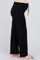 Black Drawstring Maternity Lounge Pants