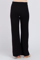 Black Drawstring Maternity Lounge Pants