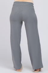 Heather Grey Drawstring Maternity Lounge Pants