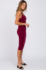 Burgundy Sleeveless Racerback Dress