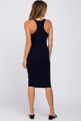 Navy Sleeveless Racerback Dress