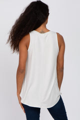 Ivory V-Neck Tank Top