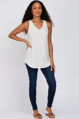 Ivory V-Neck Tank Top