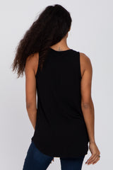 Black V-Neck Tank Top