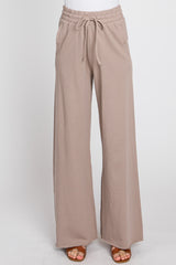 Mocha Smocked Waist Lounge Pants