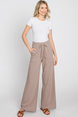 Mocha Smocked Waist Lounge Pants