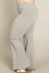 Heather Grey Layered V-Front Plus Leggings