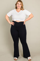 Navy Layered V-Front Plus Leggings