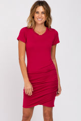 Red Wrap T-Shirt Dress