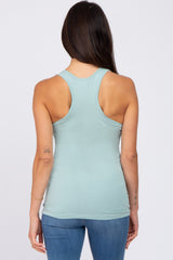 Dusty Aqua Fitted Tank Top