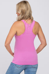 Fuchsia Fitted Maternity Tank Top