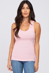 Light Pink Fitted Tank Top