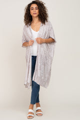 Grey Floral Patchwork Maternity Cover Up