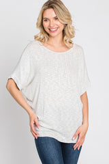 Heather Grey Knit Dolman Top