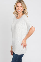 Heather Grey Knit Dolman Top