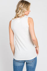 White Heathered Tank