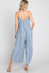 Light Blue Printed Asymmetrical Jumpsuit