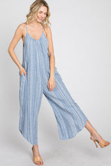 Light Blue Printed Asymmetrical Jumpsuit